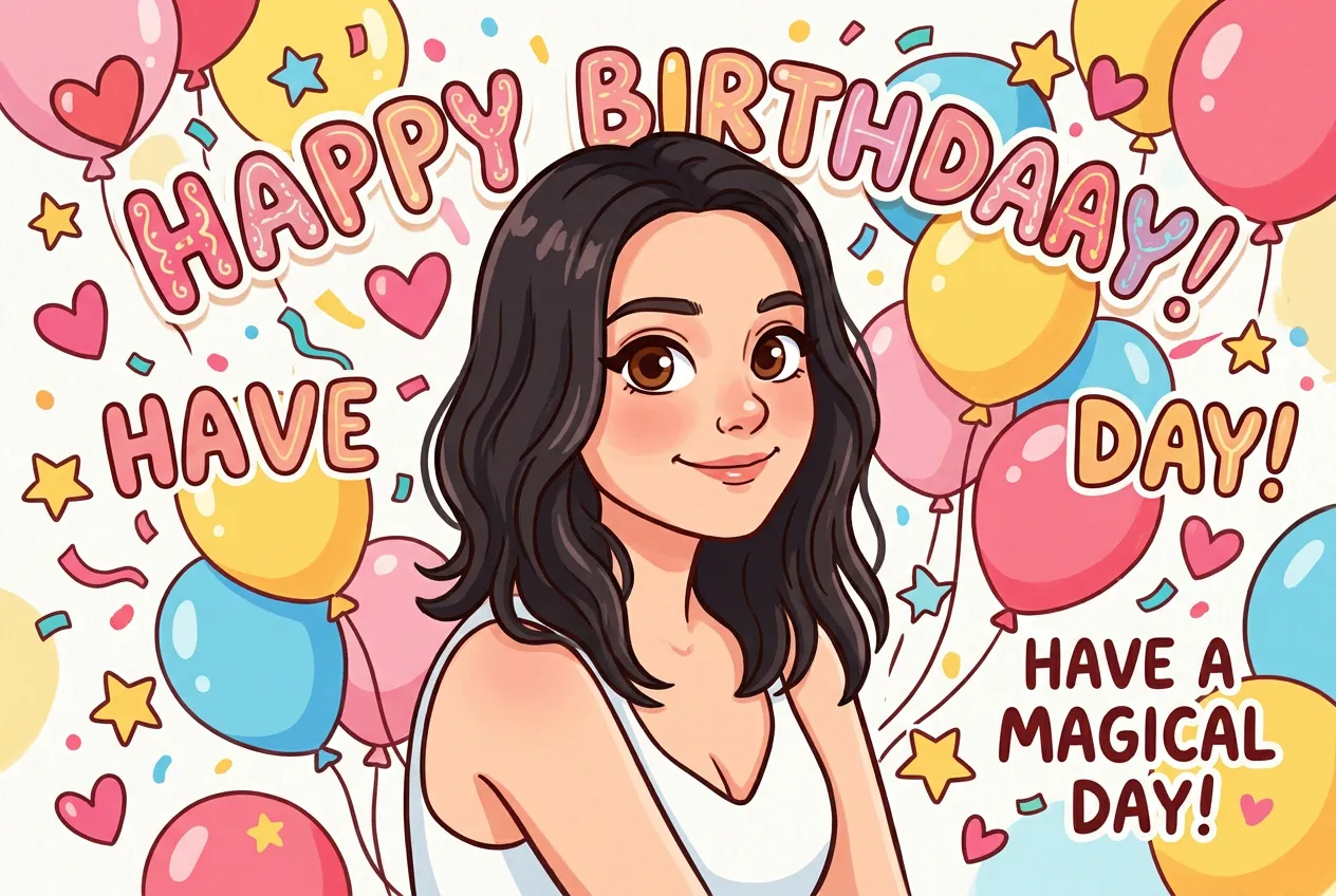 AI birthday card example