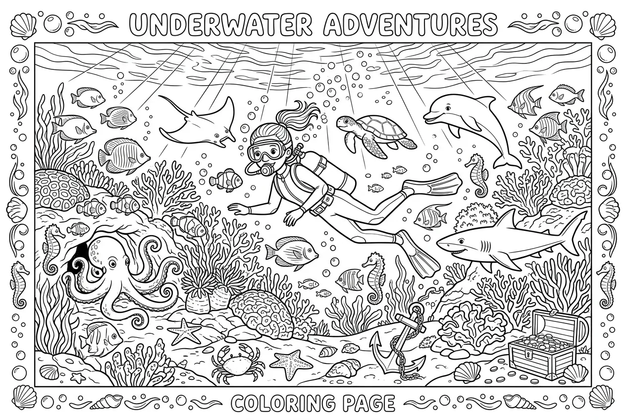 Text-generated coloring page example