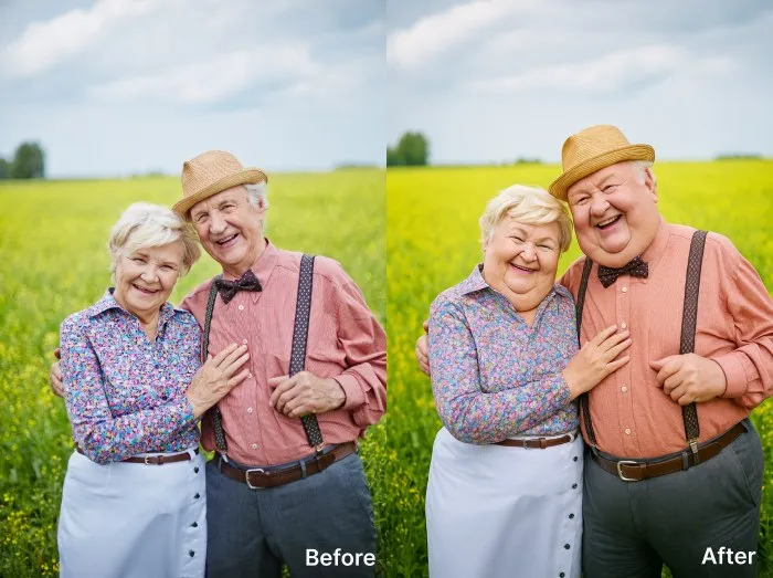 AI fat filter group photo example