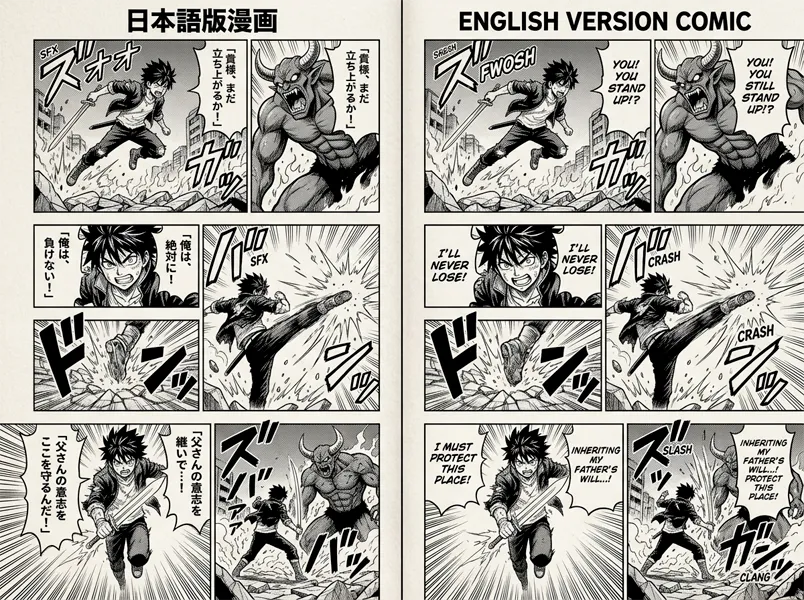 Creator sharing manga in multiple languages using AI translator