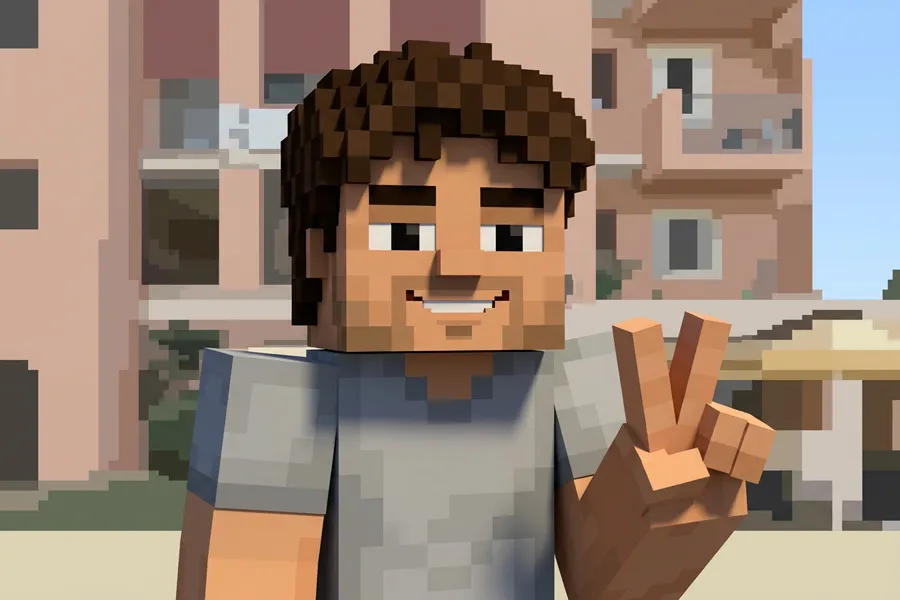 Photo to Minecraft Skin Example