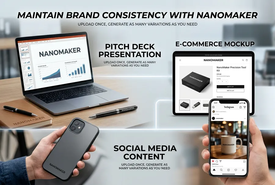 Brand consistency across mockup variations