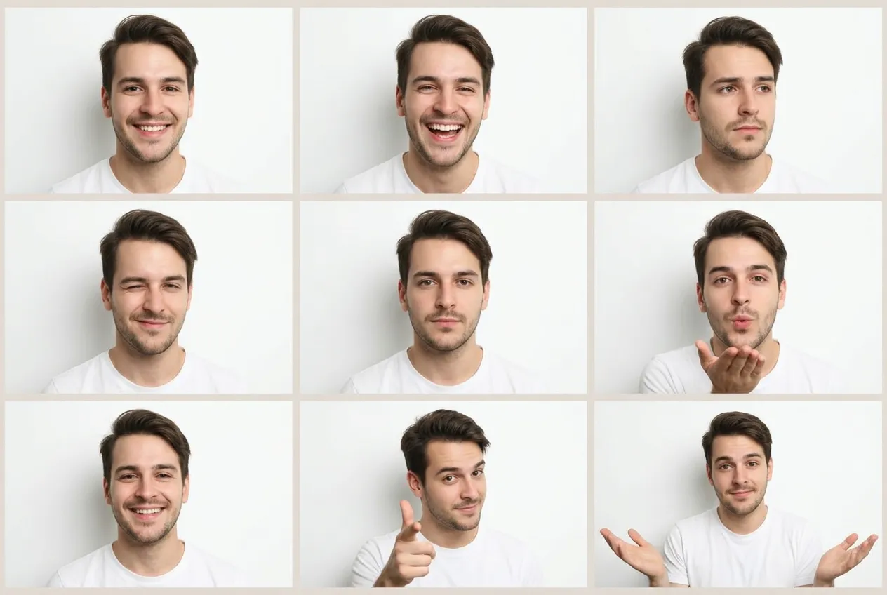 Photo booth expression variety