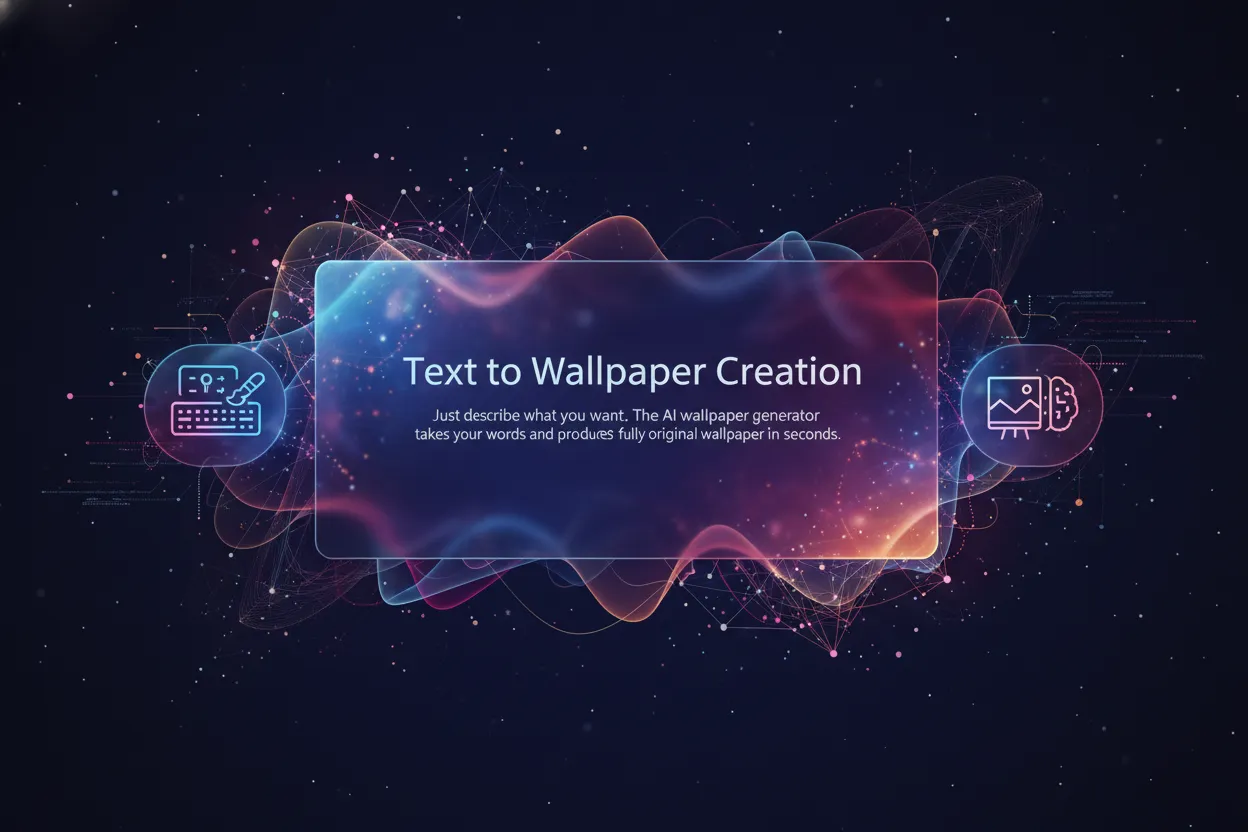 Text to AI wallpaper generation example