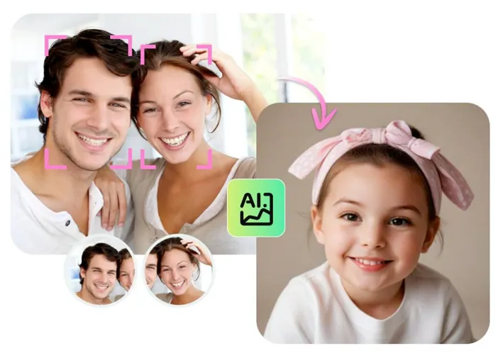 AI face morph for baby prediction