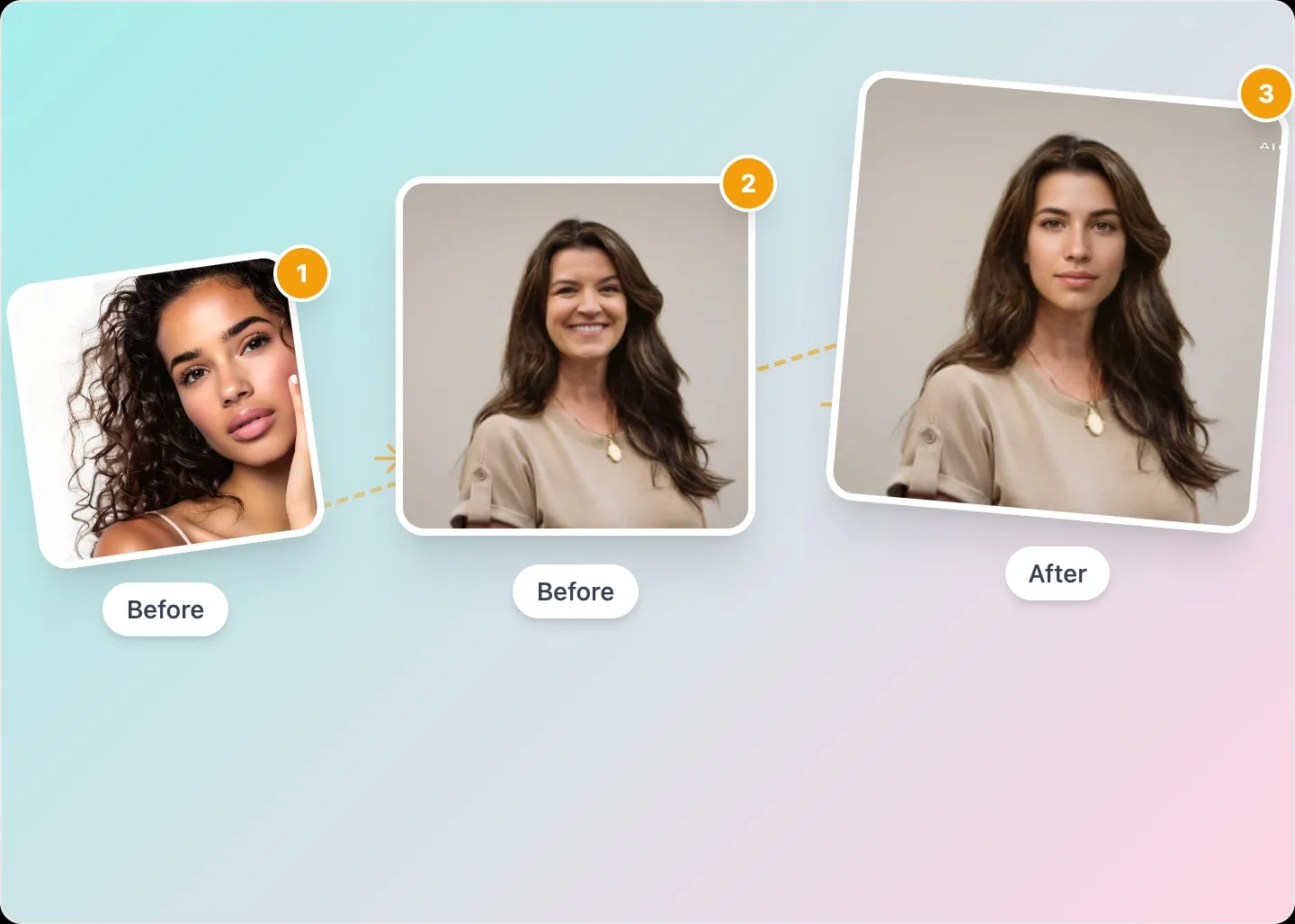 AI face morph for celebrity face blend