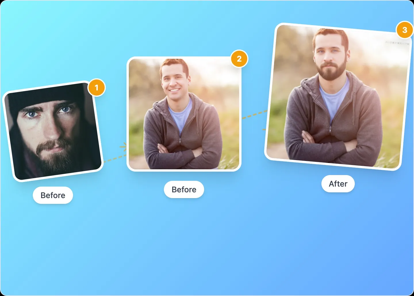 AI face morph for creative portrait work