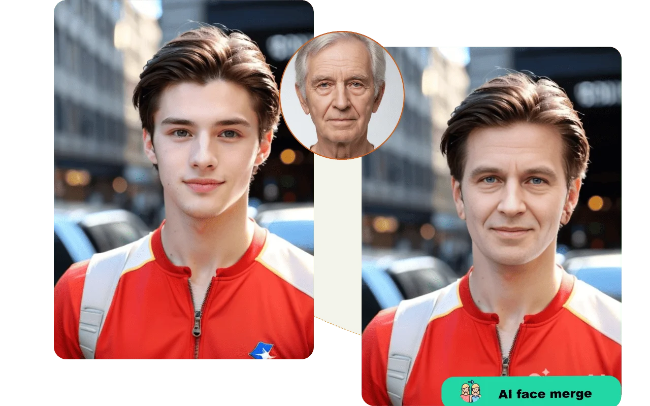 AI face morph for social media content