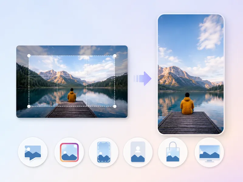 Portrait scene presets for social, product, and wallpaper uses