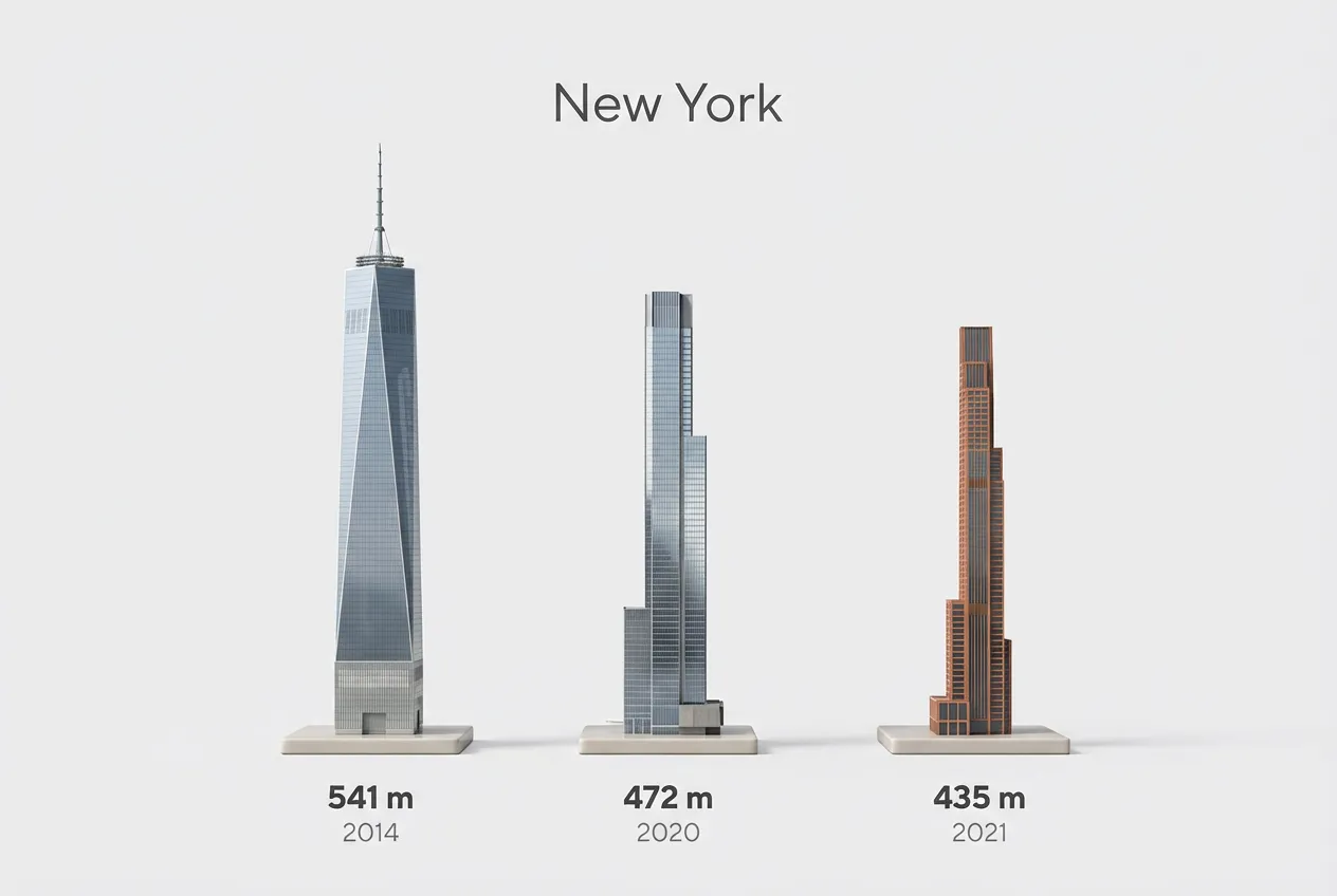 City's Tallest Buildings 3D View