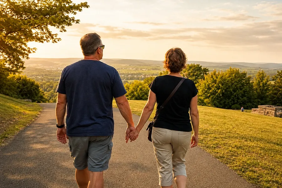 Updated lighting: Golden Hour scene before and after: lifestyle photo with warm low backlight