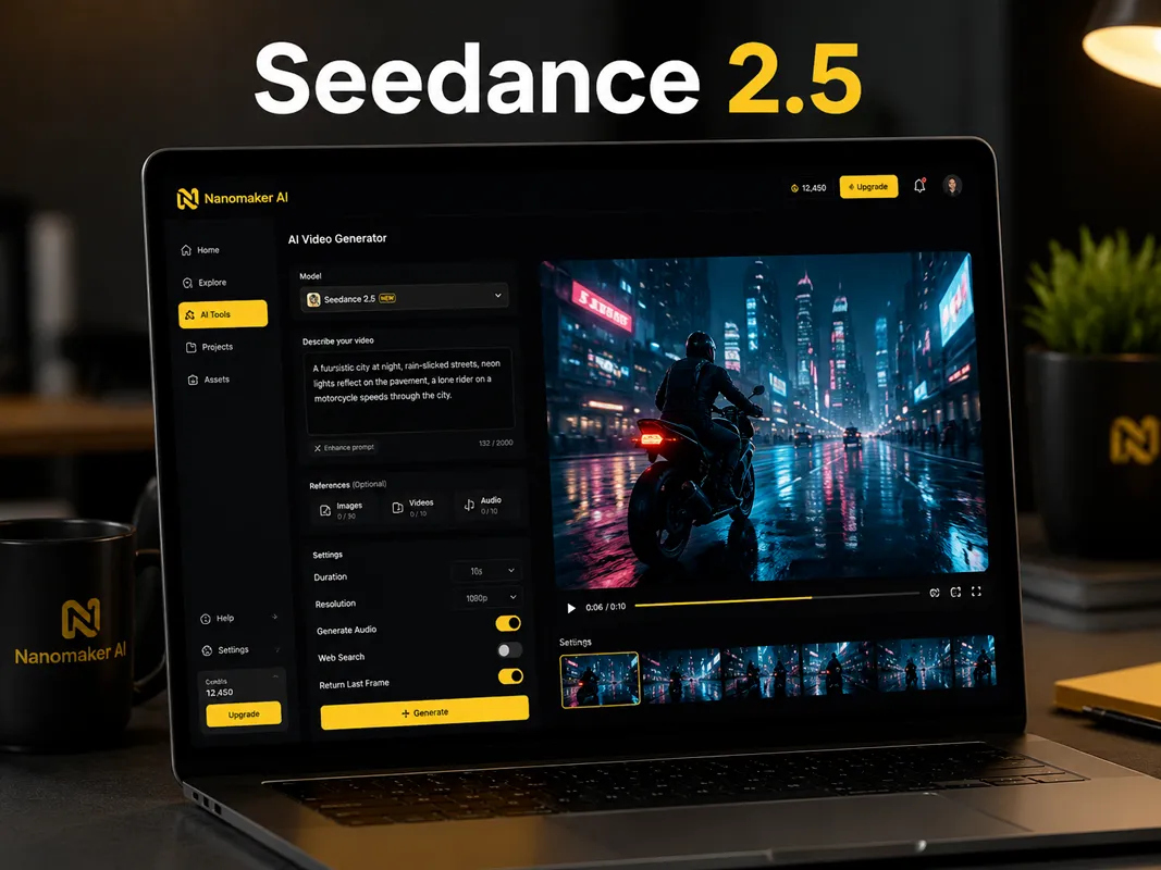 Sample scene generated with Seedance 2.5